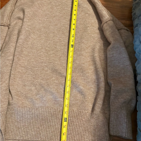 Commense Taupe Ribbed Mock Neck Sweater XL Neutral Cozy - Picture 5 of 5